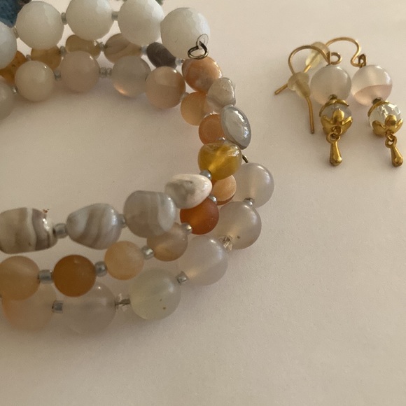 Agate bracelet& earring set - Picture 6 of 12